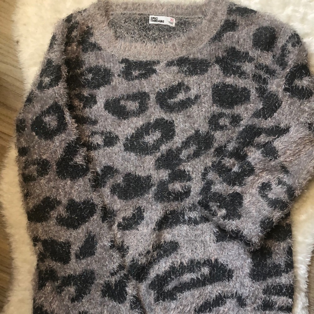 Epic Threads Leopard Sweater